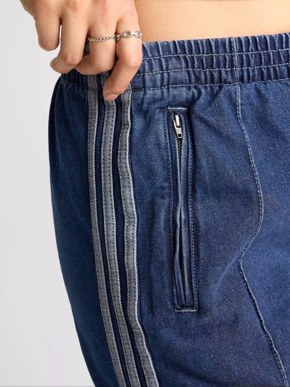 Adidas Denim Firebird Shorts - Picture 6 of 6